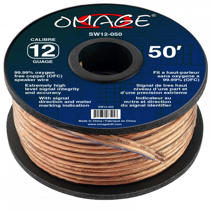 Omage SW12-050 12-Gauge Oxygen Free Copper Speaker Wire 50-Foot - Click Image to Close