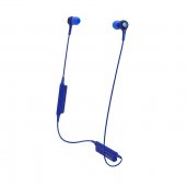 Audio Technica ATH-CK200BTBL Wireless In-Ear Headphones with In-line Mic & Control Blue