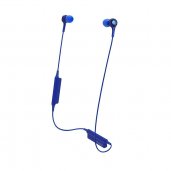 Audio Technica ATH-CK200BTBL Wireless In-Ear Headphones with In-line Mic & Control Blue Audio Technica ATH-CK200BTBL Wireless In-Ear Headphones with In-line Mic & Control Blue