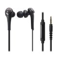 Audio-Technica ATH-CKS550iSBK Solid Bass In-Ear Headphones with Mic BLACK