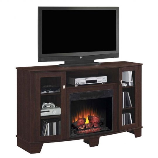 Bell'O DEL59MAN 59-Inch Electric Fireplace Media Mantle MIDNIGHT CHERRY