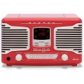 Teac SL-D800BT Wireless Bluetooth Vintage Retro Radio RED