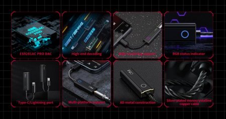 Description image for FIIO KA1 Lightning Small USB Portable DAC and Amplifier BLACK