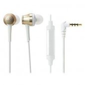 Audio Technica ATH-CKR70iSCG In-Ear High-Resolution Headphones w/Mic & Control Champagne G