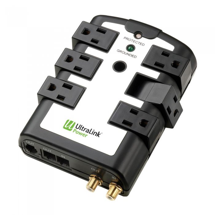 Ultralink ELC75 Rotating Surge Protector 6 Outlet - Click Image to Close