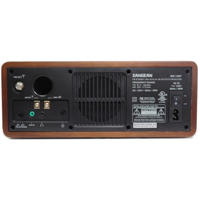 Sangean WR-12BT AM/FM/Bluetooth Analog Wooden Vintage Style Radio DARK WALNUT - Click Image to Close