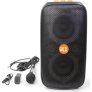 iQ Wave Bluetooth Party Speaker with Wired Karaoke Microphone BLACK