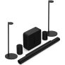 Sonos Arc Ultra 9.1.4 Dolby Atmos Home Theatre Bundle with Sub 4, 2x Era 100 & Stands BLACK