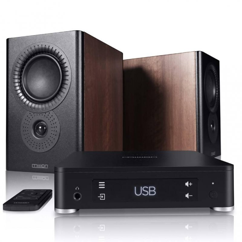 Mission LX-Connect True Wireless Speaker System w LX Connect-Hub WALNUT - Open Box