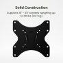 Kanto LT100 Ultra Low-Profile Tilt TV Mount for 15” to 45” TVs 50lbs