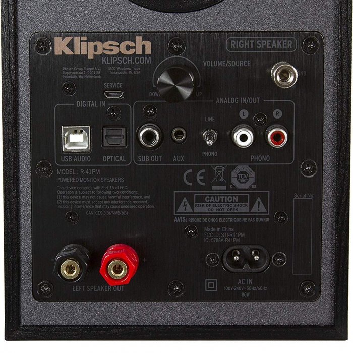 Klipsch Reference 4" Powered Bookshelf Speaker w Bluetooth (Pair) BLACK - Click Image to Close