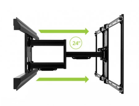 Description image for Kanto PMX680 Pro Series Full Motion Wall Mount for 39"-82" TVs BLACK
