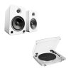 Audio-Technica AT-LP3XBT & Kanto YU6 Wireless Turntable Powered Speaker System WHITE - Open Box