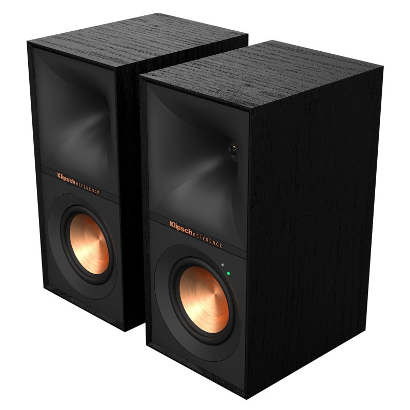Klipsch R-40PM Reference 4" Powered Bookshelf Speakers (Pair) BLACK - Open Box [Without Grilles]