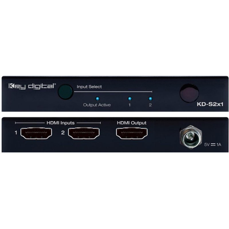 Key Digital KDS2X1 2x1 4K HDMI Switcher