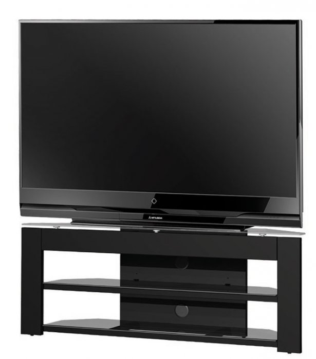 Techcraft MD65P 65" MONACO TV Stand GLOSS BLACK - Click Image to Close