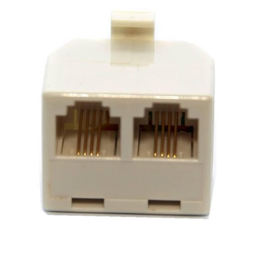 Ultralink UHS62WH Telephone Duplex Jack Adapter WHITE