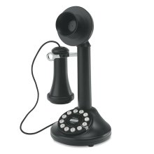Crosley CR64 Candlestick Phone 'Upright' BLACK