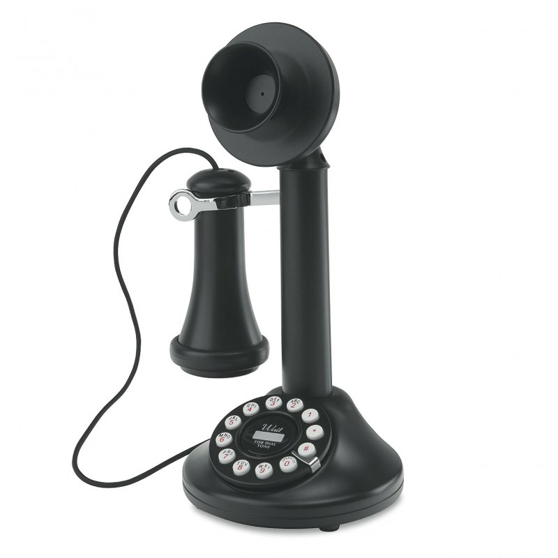 Crosley CR64 Candlestick Phone 'Upright' BLACK