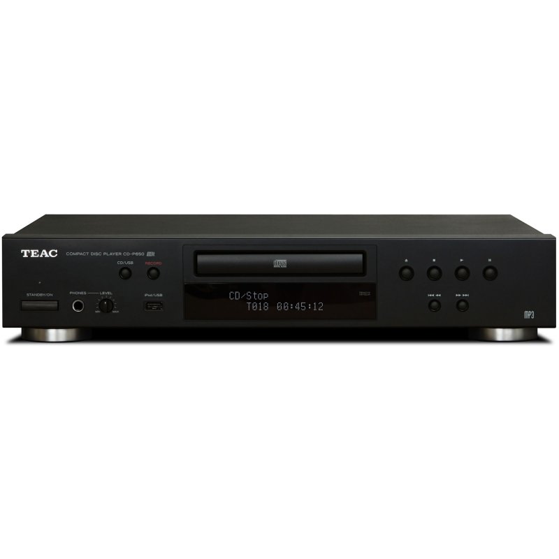 TEAC CD-P650 CD and USB Recorder with Remote (Black)