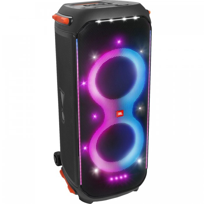 JBL Portable Party Speaker w/ Party Lights Full Bass Wireless Stereo Party Speaker System - Click Image to Close