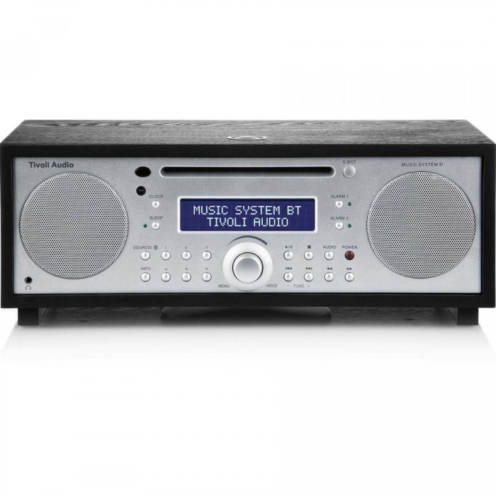 Tivoli Audio HI-FI Music System AM/FM Aux-In w Bluetooth CD & Clock BLACK - Open Box - Click Image to Close