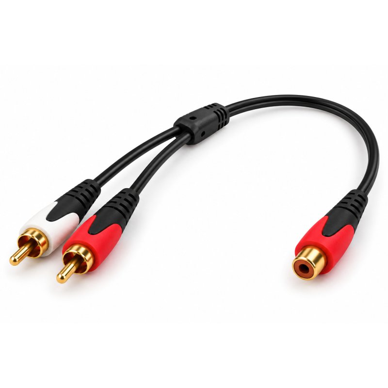 Maestro BYB-0.3 Premium Stereo RCA Audio Y Adapter Cable 1' (0.3M)