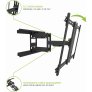 Kanto Living PDX650SG Stainless Steel Full Motion Dual Stud Outdoor TV Mount for 37-Inch to 75-Inch TVs