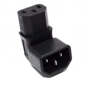 UltraLink IEC15A90D Right Angle IEC Adaptor Ground Pin Down