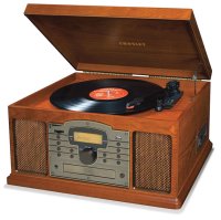 Crosley CR7002A Troubadour USB/SD 3-Speed Turntable - PAPRIKA