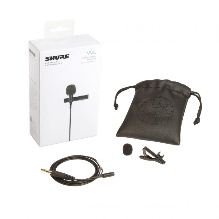 Shure Motiv MVL Omnidirectional Lavalier Microphone for Smartphone or Tablet - Click Image to Close