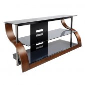 BellO CW342 Curved Wood A/V Stand ESPRESSO