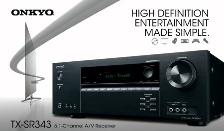 Description image for Onkyo TX-SR343 5.1-Channel A/V Receiver [B-STOCK REFURBISHED]