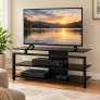 Techcraft BG4020  42" Wide Flat Panel HDTV Stand w/Glass Shelves