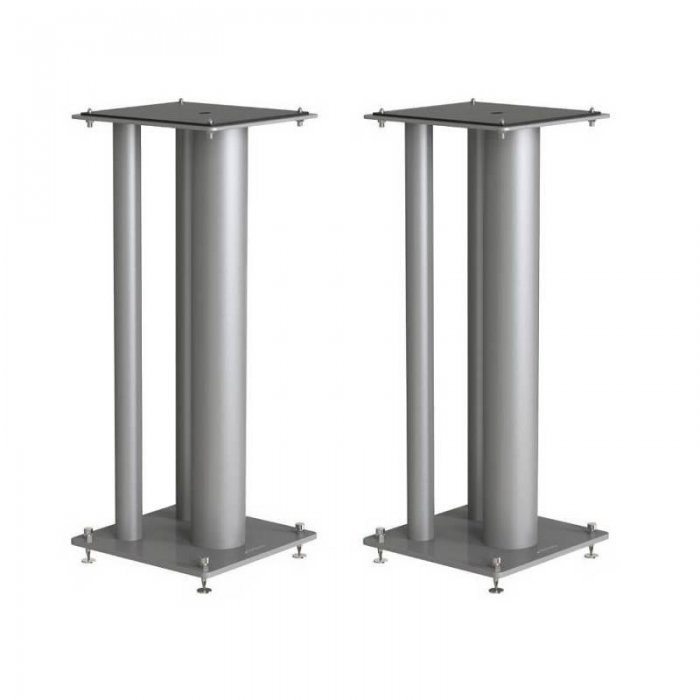 NorStone Stylum Max Speaker Stand (Pair) SILVER SATIN - Click Image to Close