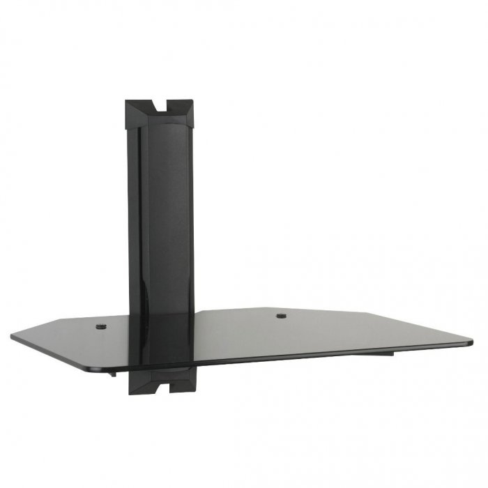 OmniMount MOD1 Wall System 1-Shelf Modular with Cable Management BLACK - Click Image to Close