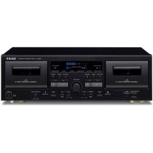 Teac W-1200 Dual Cassette Deck Recorder BLACK