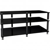 NorStone 'Bergen 2' Three Glass Shelf AV Rack BLACK