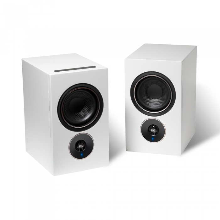 PSB Alpha iQ Streaming Speakers with BluOS (Pair) WHITE - Click Image to Close