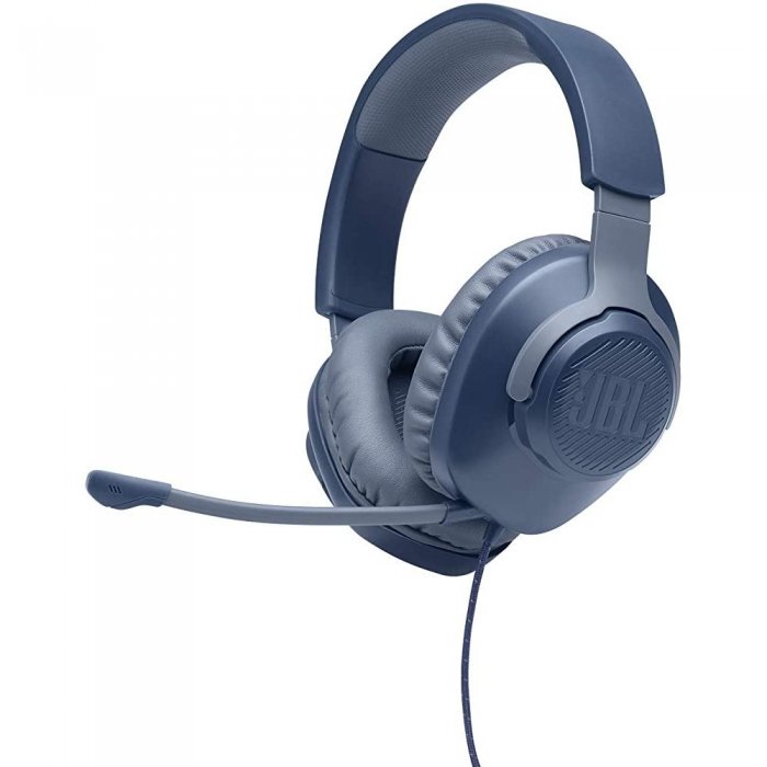 JBL QUANTUM 100 Over-Ear Wired Gaming Headset BLUE - Click Image to Close