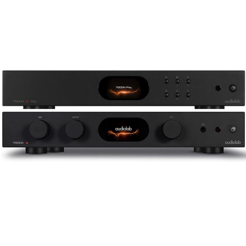 Audiolab 7000N Play & 7000A High-Resolution Streaming Integrated Amplifier Bundle BLACK