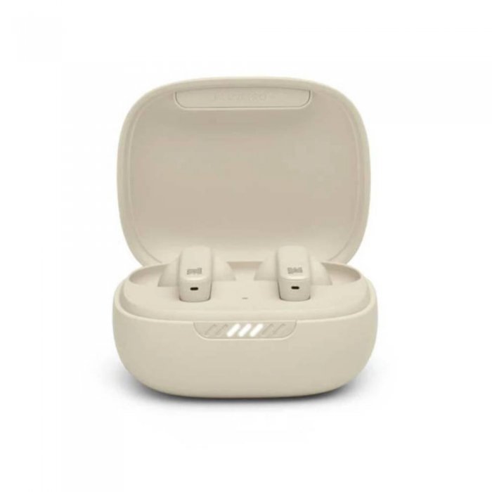 JBL Live Pro TWS Truly Wireless Noise Cancelling In-Ear Stem Headphones BEIGE - Click Image to Close