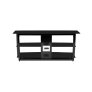Techcraft MC4832B Glass on Metal Television Stand BLACK