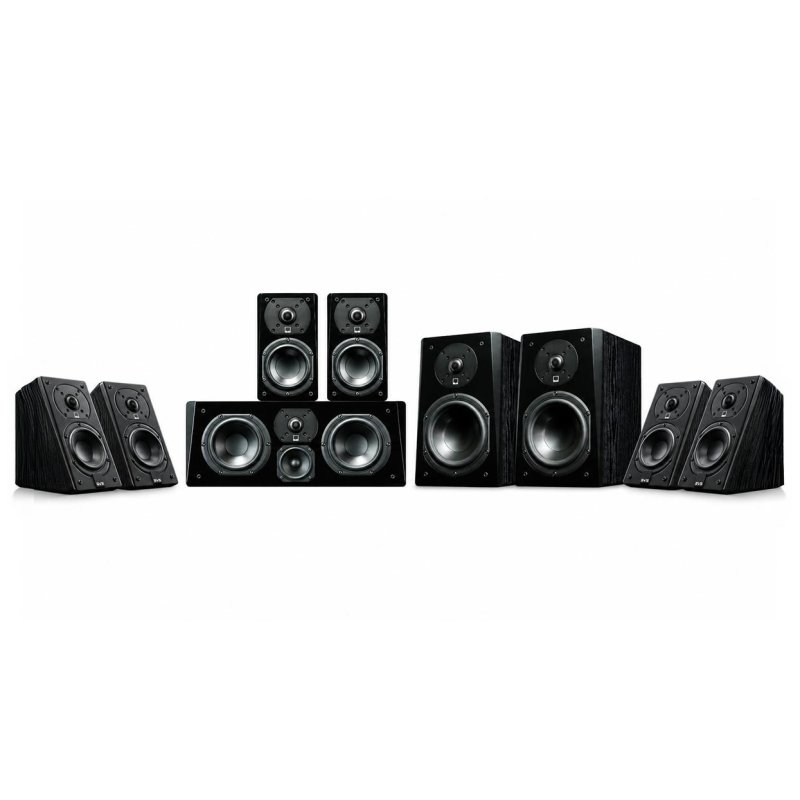 SVS Prime Series Home Theatre Speaker Bundle BLACK ASH