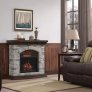 Bell'O Twinstar Austen Free-Standing Infrared Flat Wall Electric Fireplace - Open Box