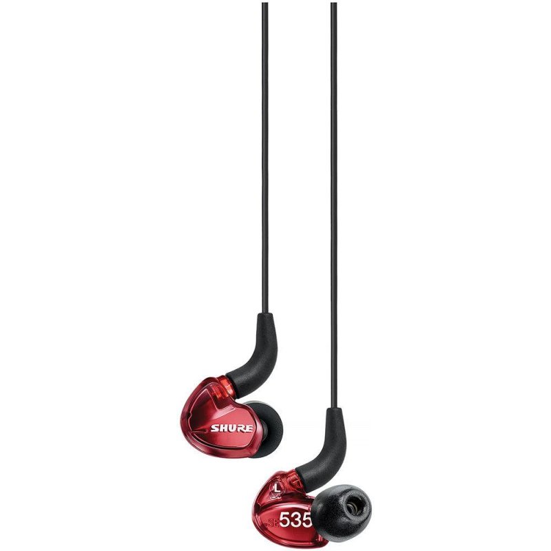 Shure SE535LTD Sound-Isolating In-Ear Stereo Headphones with 3.5mm Audio Cable RED