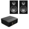 Bluesound NODE ICON Hi-Res Wireless Music Streamer with Kanto TUK Grand 2nd Gen 320W Premium Powered Bookshelf Speakers Bundle BLACK/GUNMETAL