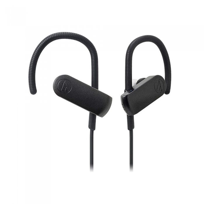 Audio Technica ATH-SPORT70BTBK SonicSport Wireless In-Ear Headphones Black - Click Image to Close