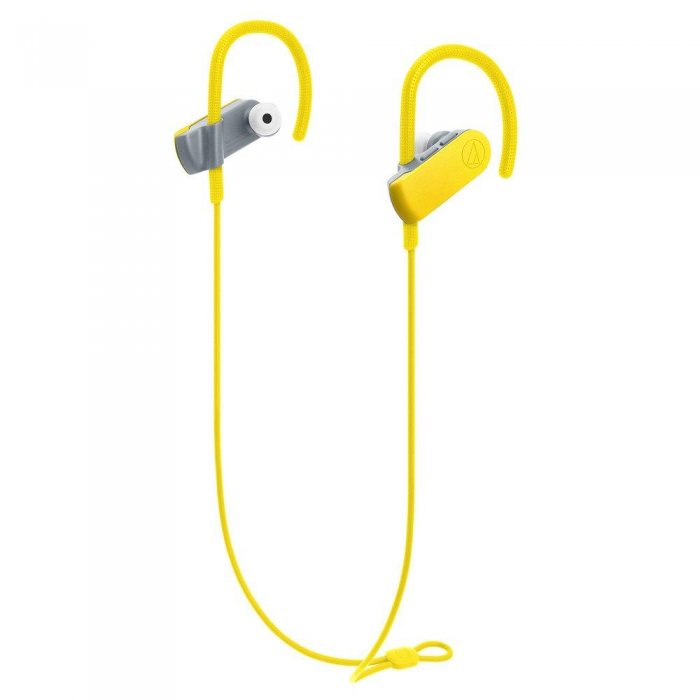 Audio Technica ATH-SPORT50BTYL SonicSport Wireless In-Ear Headphones Yellow - Click Image to Close