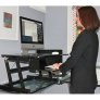 Rocelco ADR Sit-To-Stand 32-Inch Adjustable Desk Riser BLACK